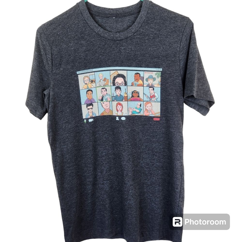 The Office Quarantine Zoom Meeting Short Sleeve Tee Size Small